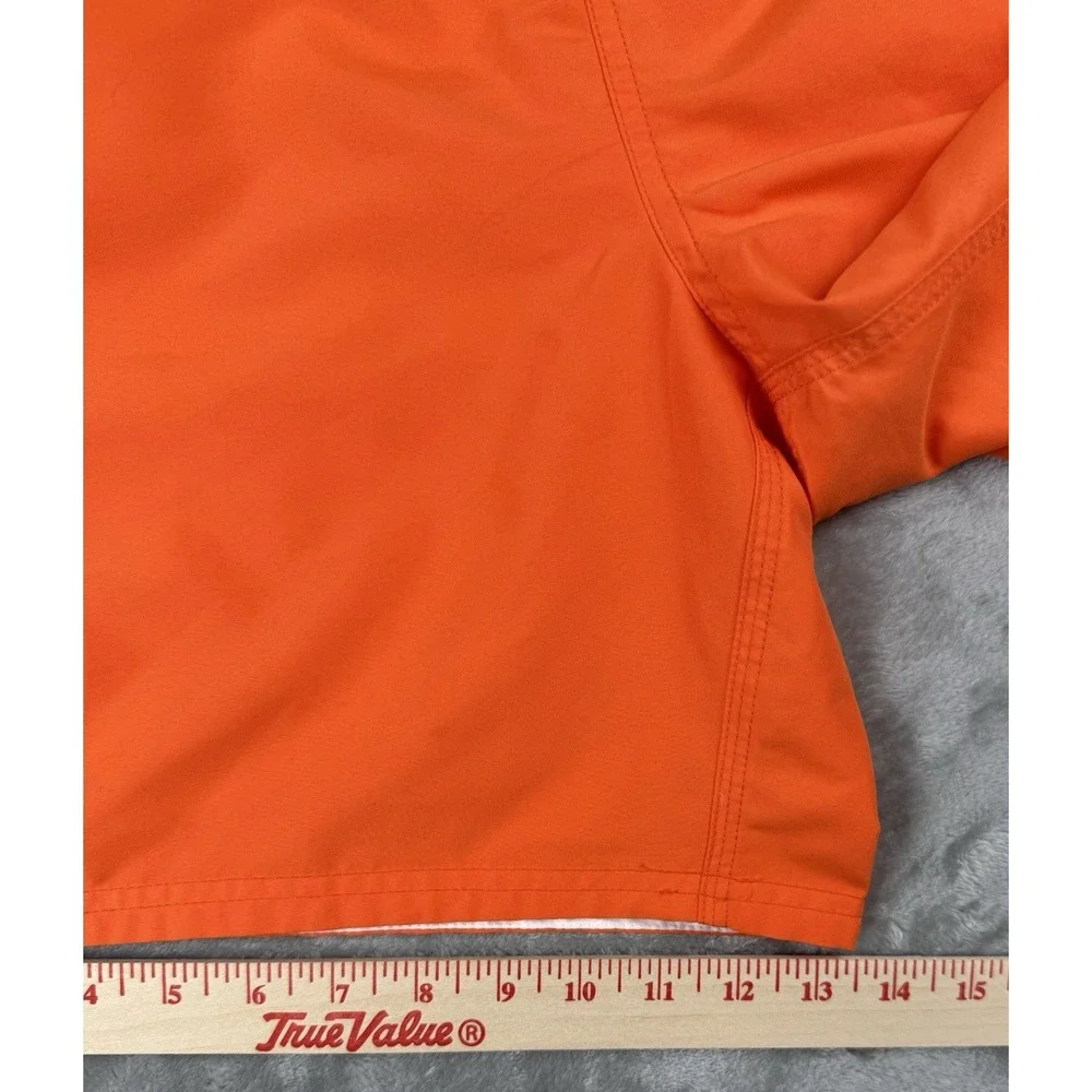 Nike Swim Trunks Mens Large Orange Board Shorts Mesh Lined Swoosh